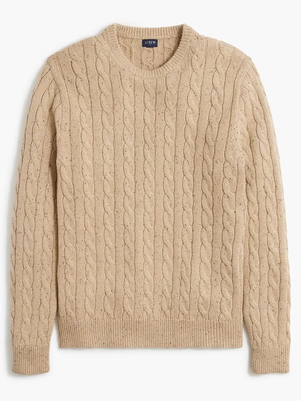 J. Crew Men's Classic Cable Knit Crewneck Sweater